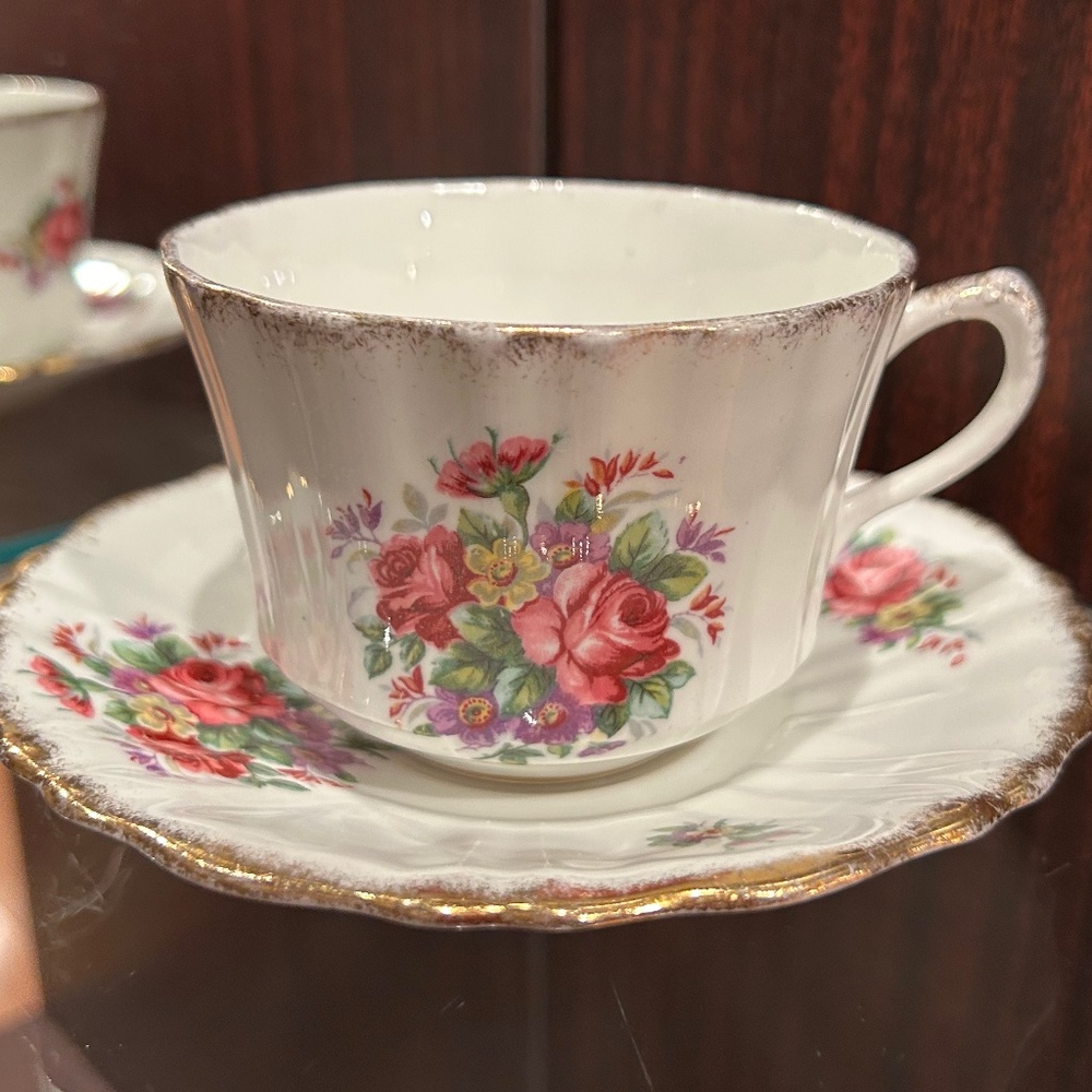 Royal Stuart Spencer Stevenson Porcelain Numbered Set of Cup and Saucer